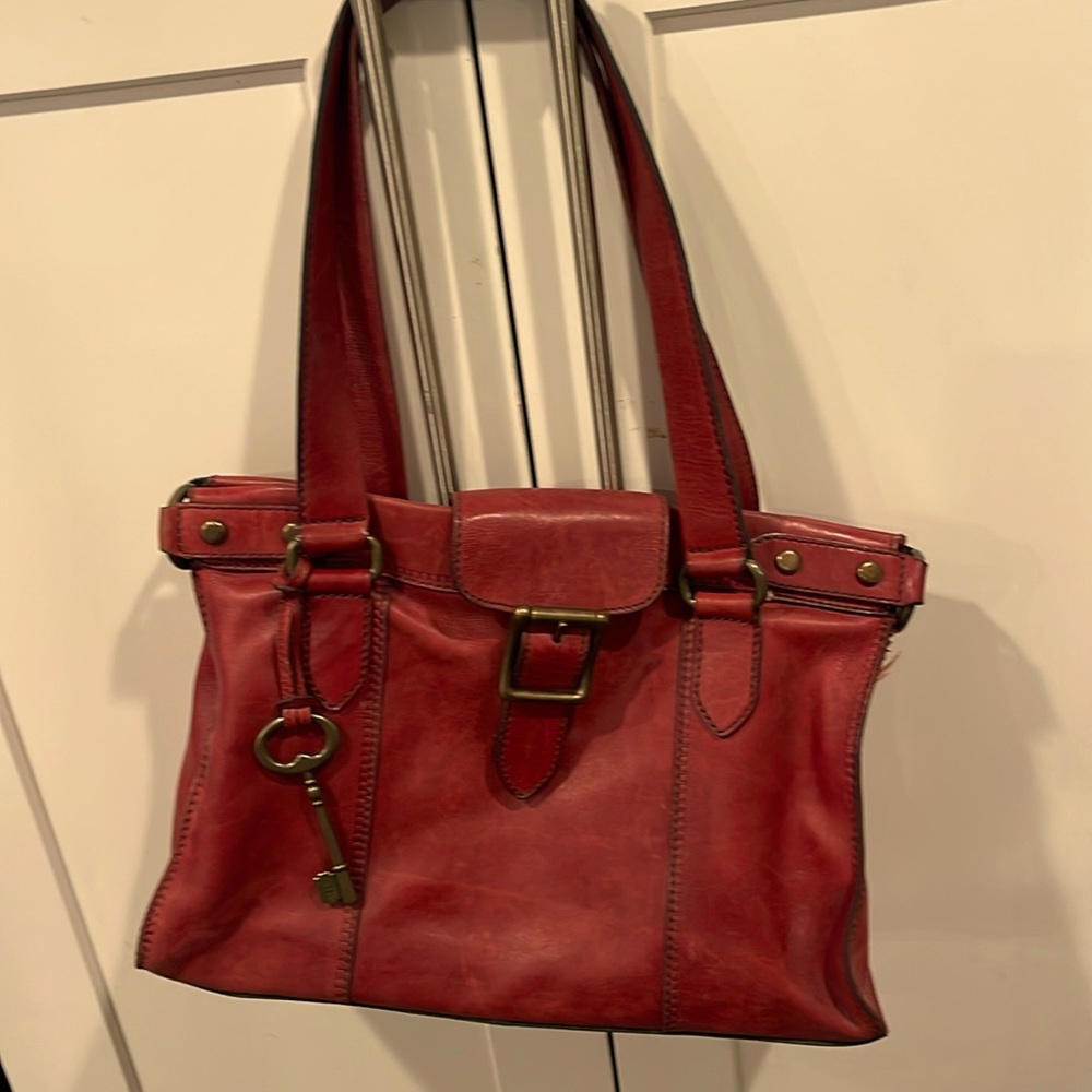 Authentic Fossil medium leather bag